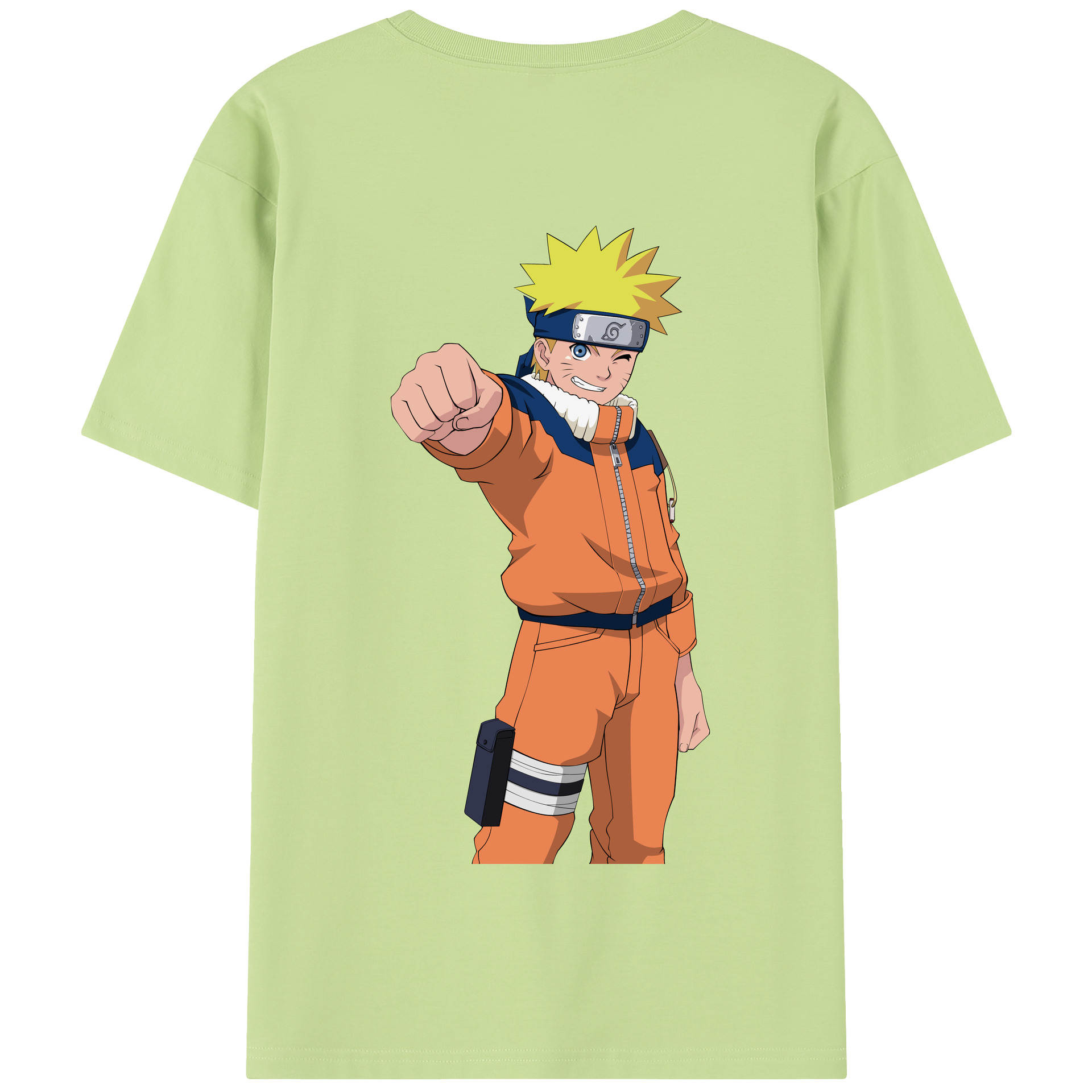 （画像用） NARUTO -ナルト- うずまき ナルト Uzumaki Naruto 綿100％半袖Tシャツ（背面プリント）